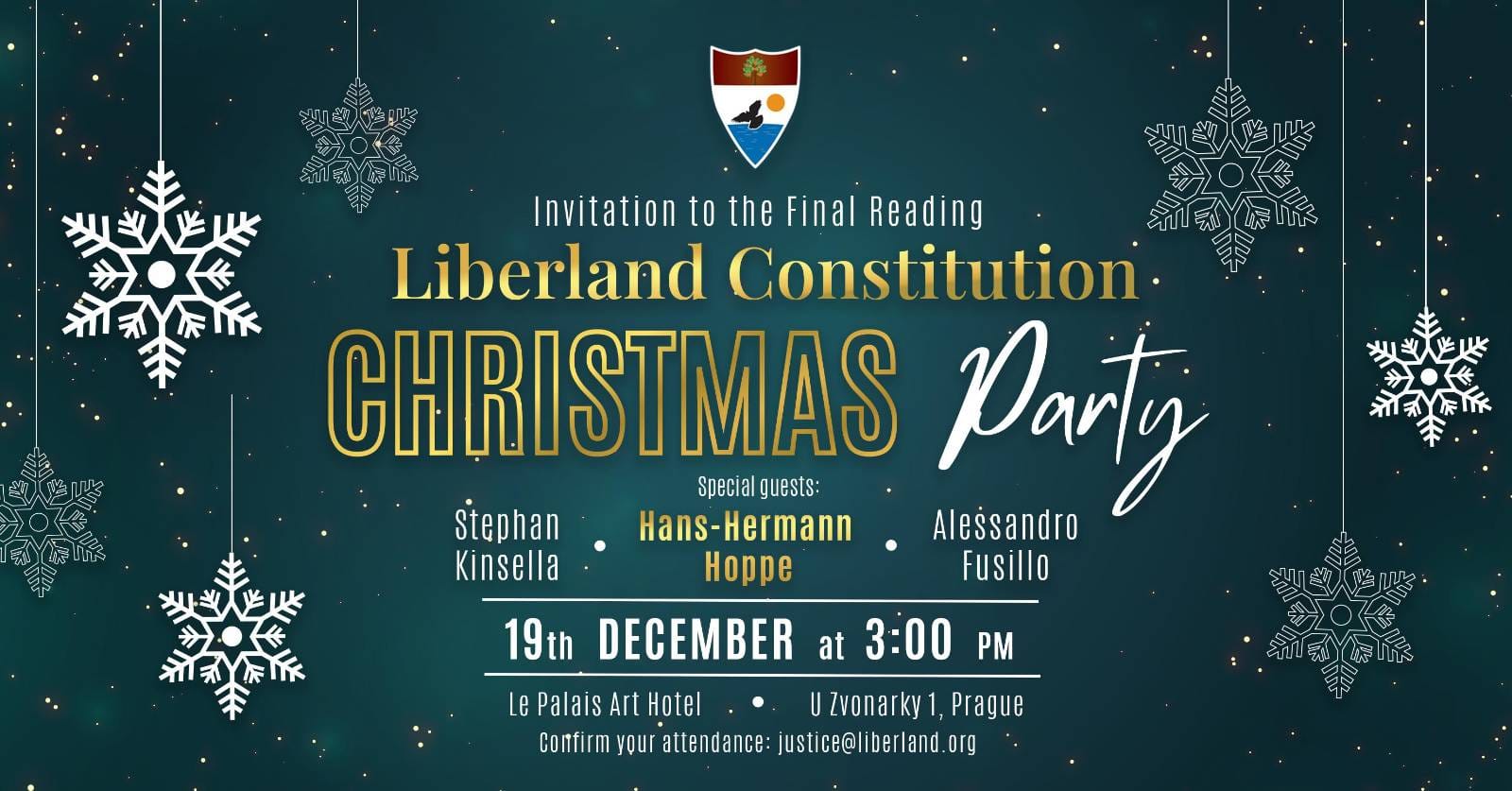 Liberland December 2025 Prague Constitution Reading and Party